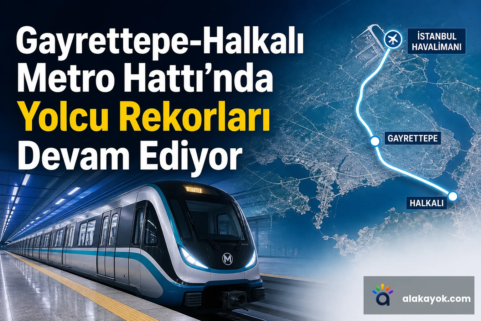 Gayrettepe-Halkalı Metro Hattı'nda Yolcu Rekorları Devam Ediyor