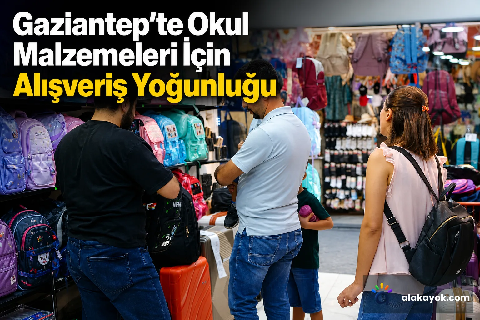 Gaziantep'te Okul Malzemeleri İçin Alışveriş Yoğunluğu