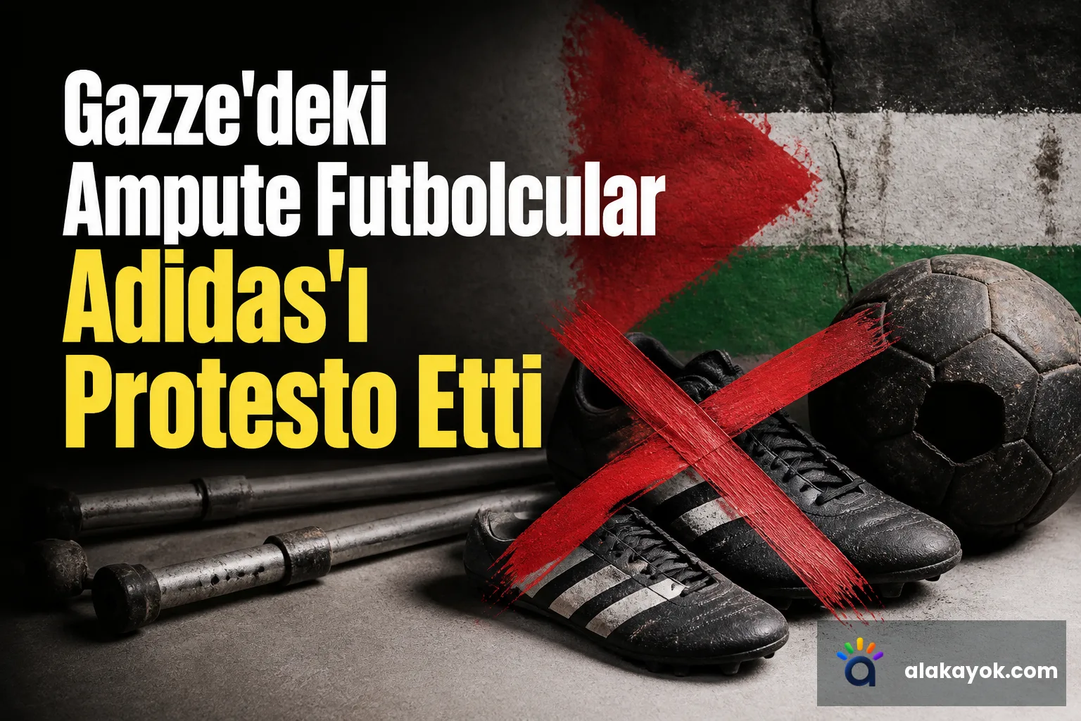 Gazze'deki Ampute Futbolcular Adidas'ı Protesto Etti