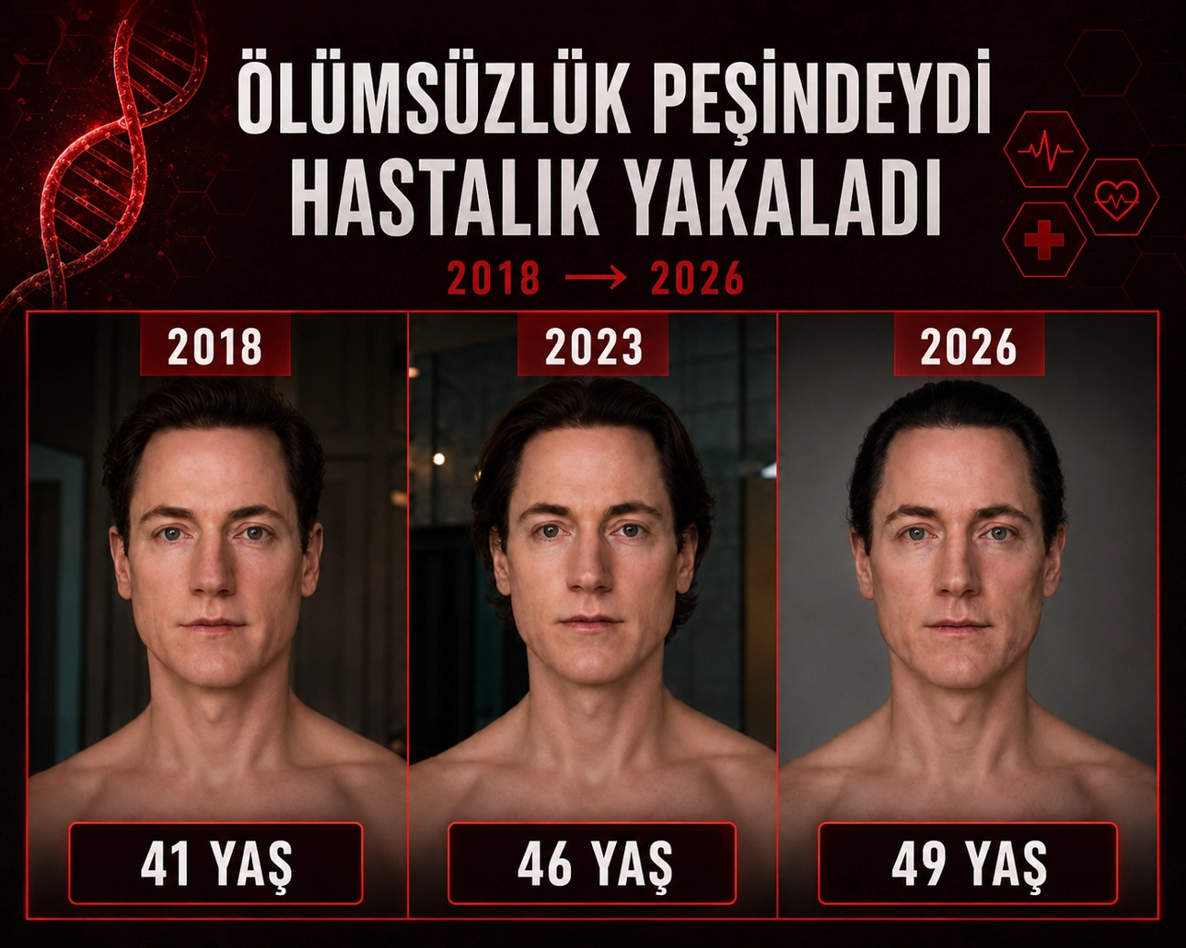 Genç kalma takıntısı hastalıkla yüzleşti