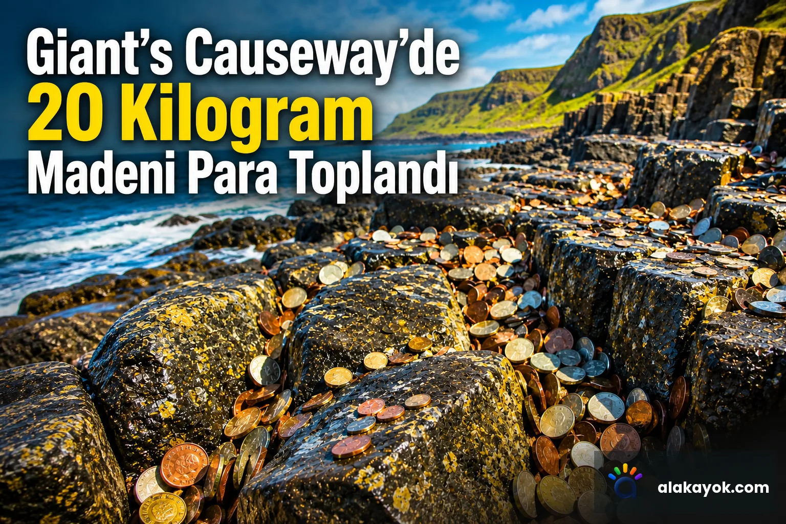 Giant’s Causeway'de 20 Kilogram Madeni Para Toplandı