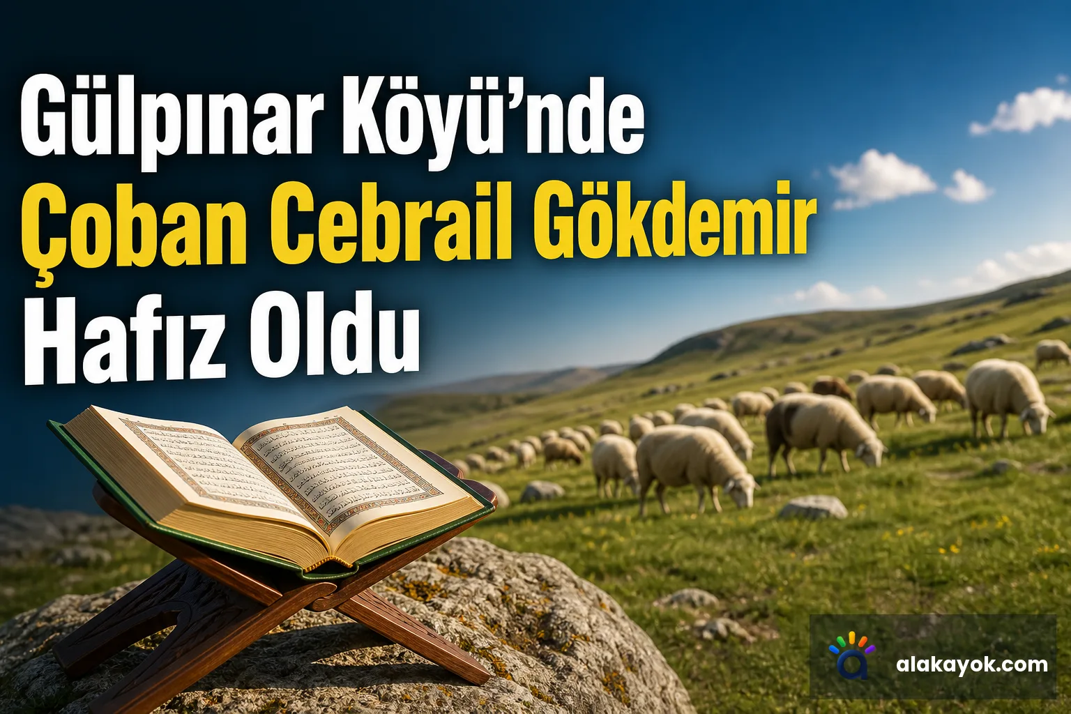Gülpınar Köyü'nde Çoban Cebrail Gökdemir Hafız Oldu
