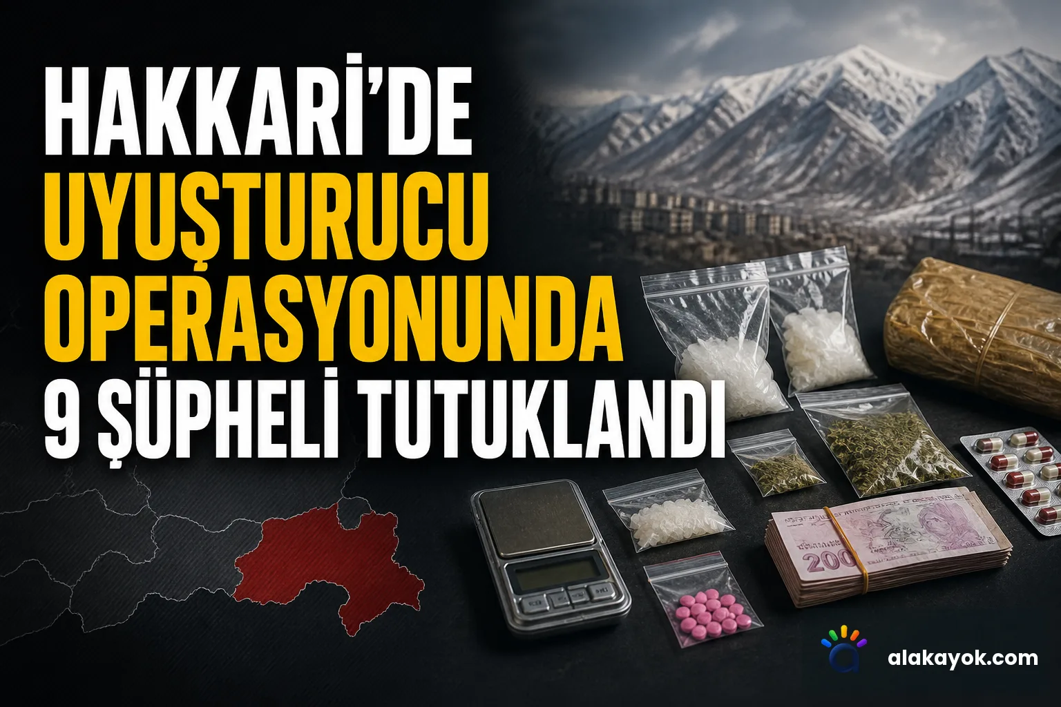 Hakkari'de Uyuşturucu Operasyonunda 9 Şüpheli Tutuklandı