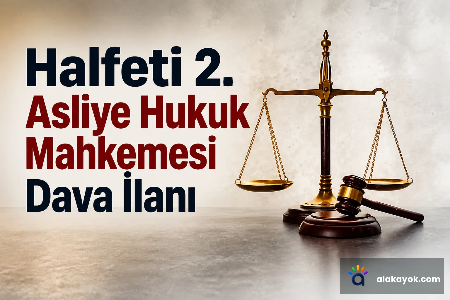 Halfeti 2. Asliye Hukuk Mahkemesi Dava İlanı