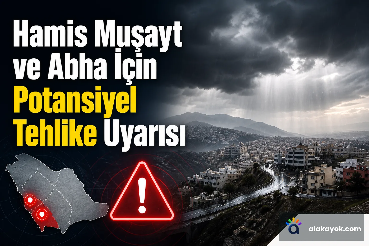 Hamis Muşayt ve Abha İçin Potansiyel Tehlike Uyarısı