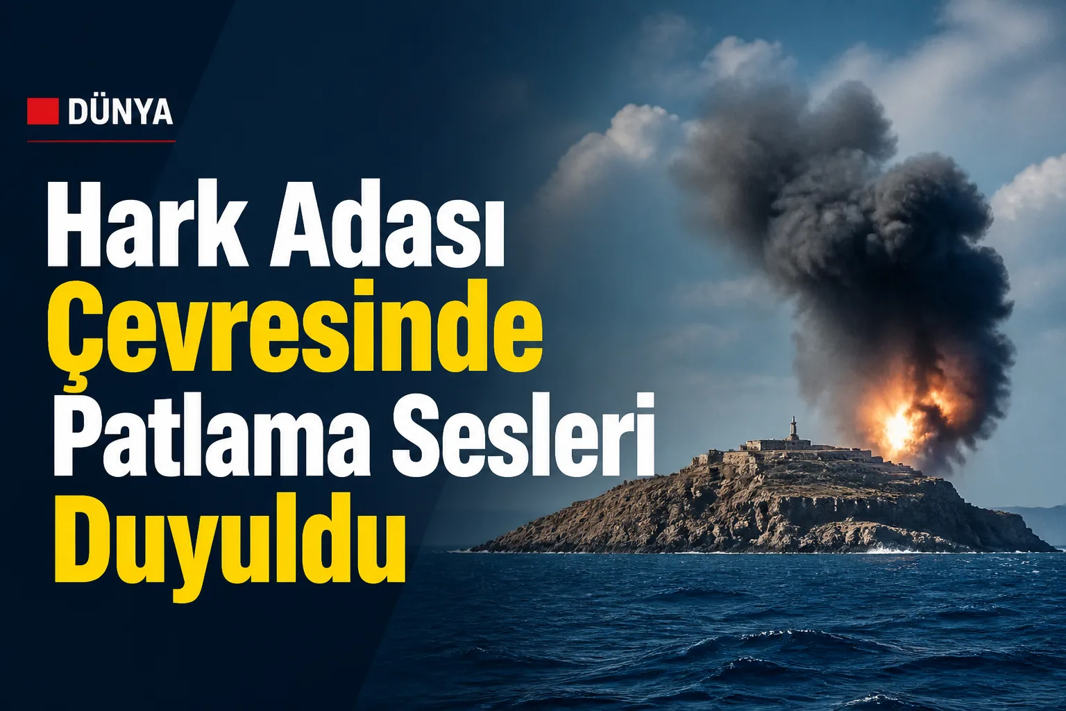 Hark Adası Çevresinde Patlama Sesleri Duyuldu