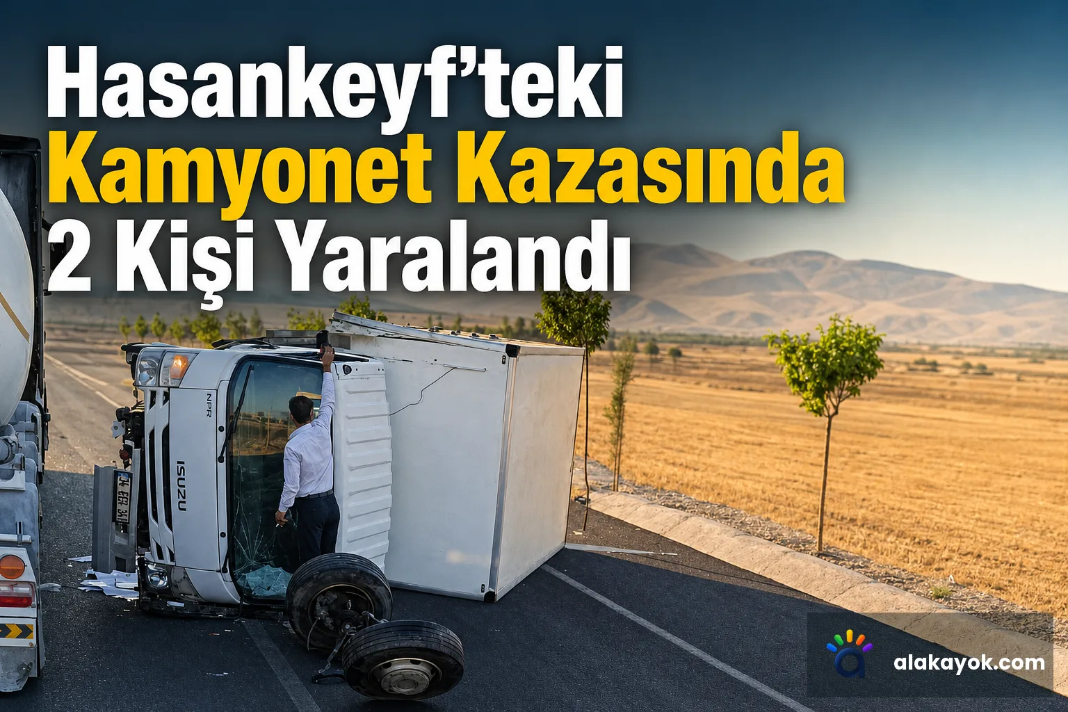 Hasankeyf’teki Kamyonet Kazasında 2 Kişi Yaralandı