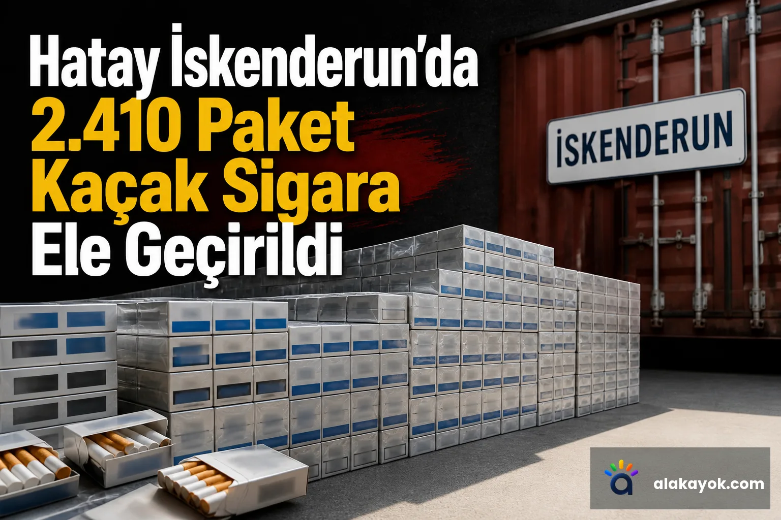 Hatay İskenderun'da 2.410 Paket Kaçak Sigara Ele Geçirildi