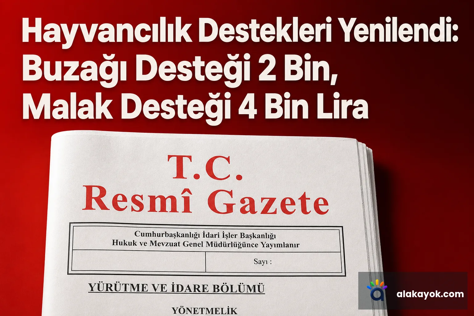 Hayvancılık Destekleri Yenilendi: Buzağı Desteği 2 Bin, Malak Desteği 4 Bin Lira