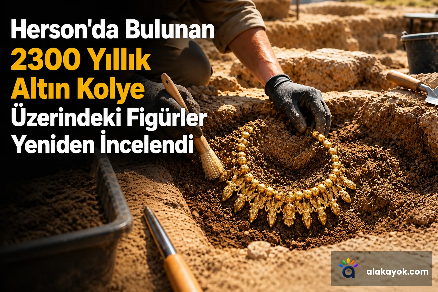 Herson'da Bulunan 2300 Yıllık Altın Kolye Üzerindeki Figürler Yeniden İncelendi