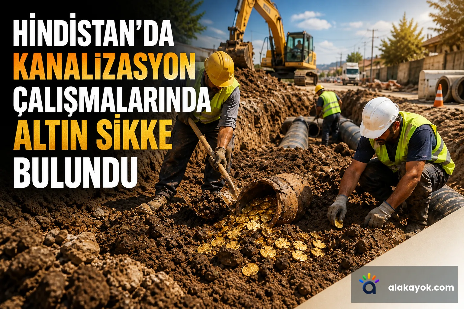 Hindistan'da Kanalizasyon Çalışmalarında Altın Sikke Bulundu