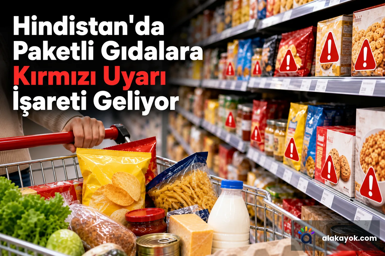 Hindistan'da Paketli Gıdalara Kırmızı Uyarı İşareti Geliyor