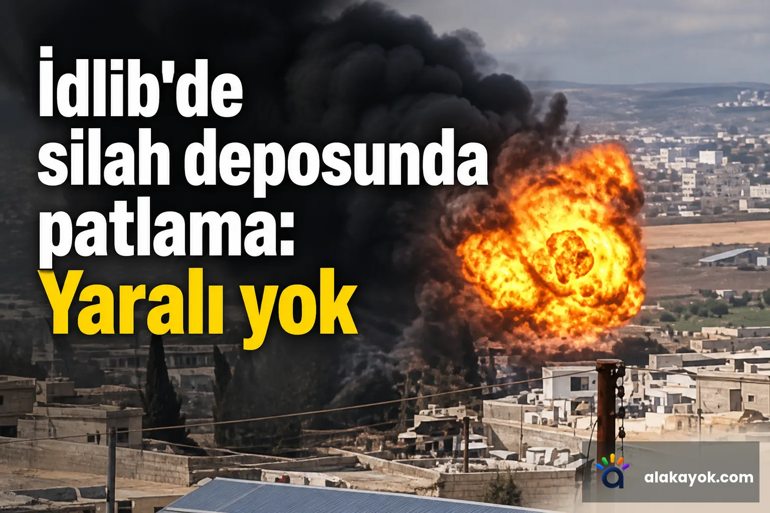 İdlib'de silah deposunda patlama: Yaralı yok