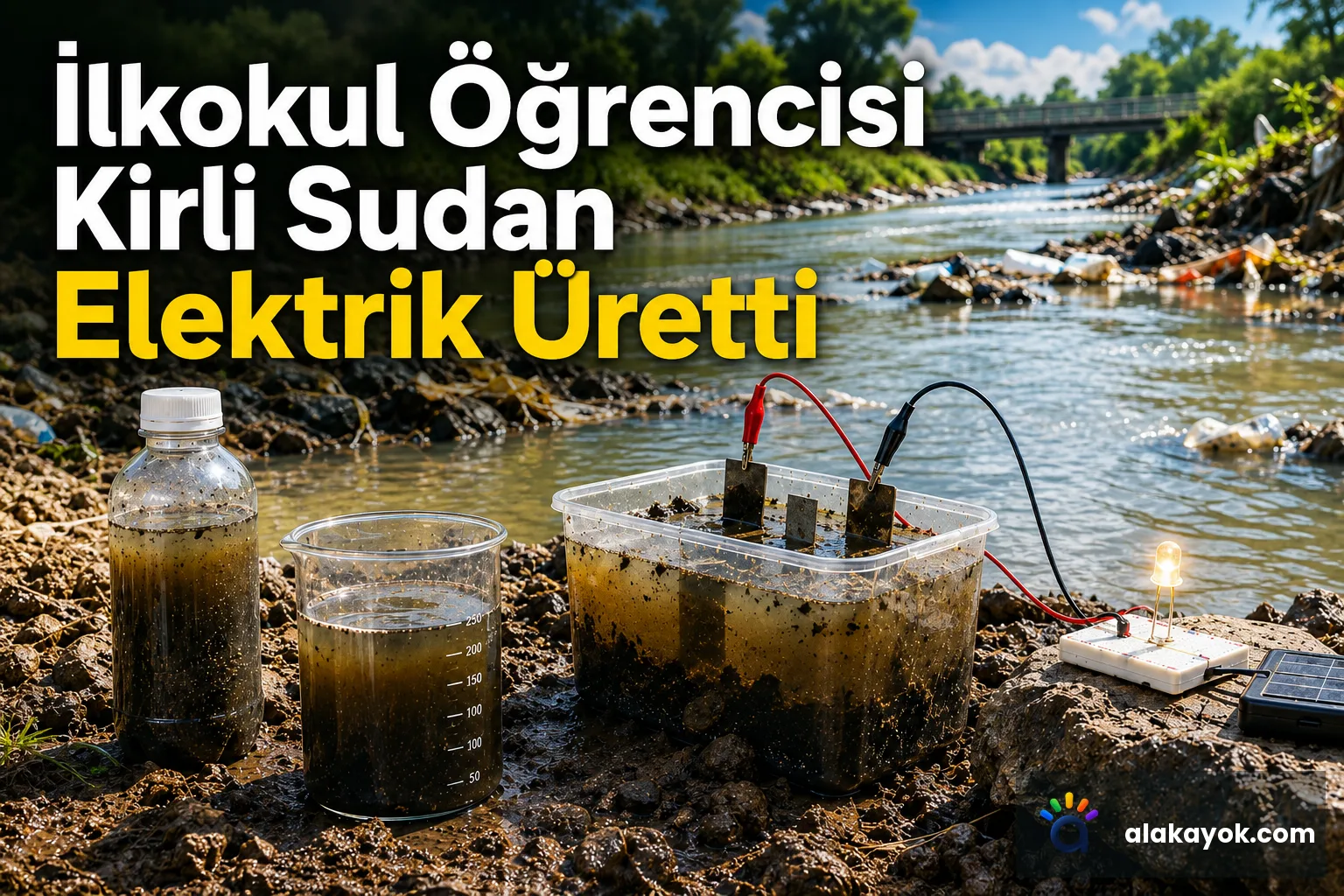İlkokul Öğrencisi Kirli Sudan Elektrik Üretti