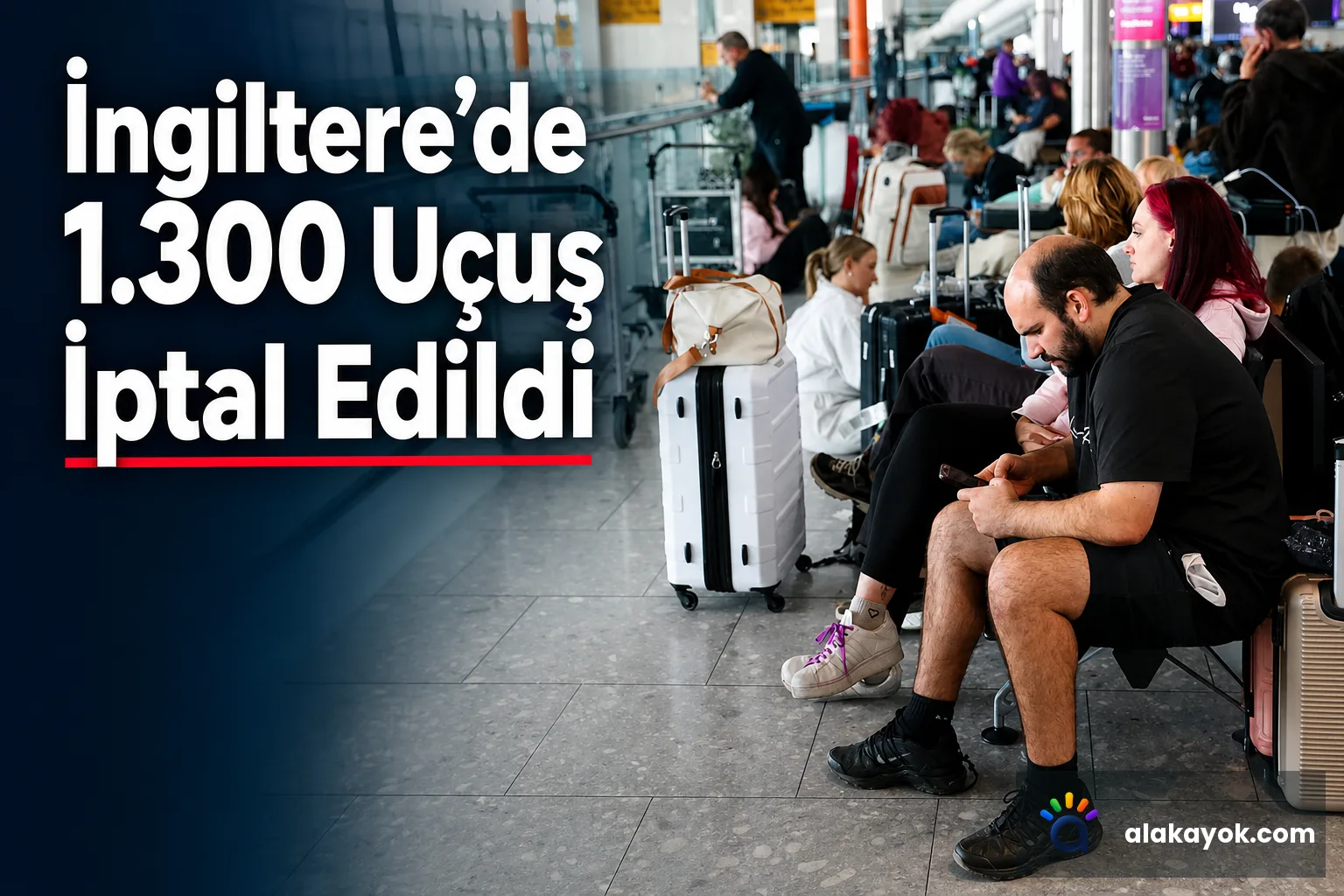 İngiltere'de 1.300 Uçuş İptal Edildi