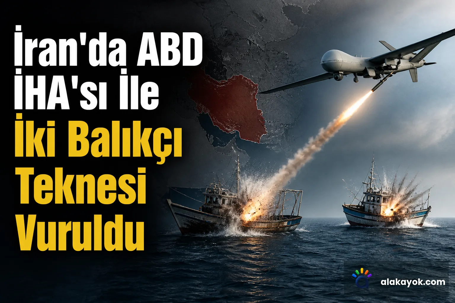 İran'da ABD İHA'sı İle İki Balıkçı Teknesi Vuruldu