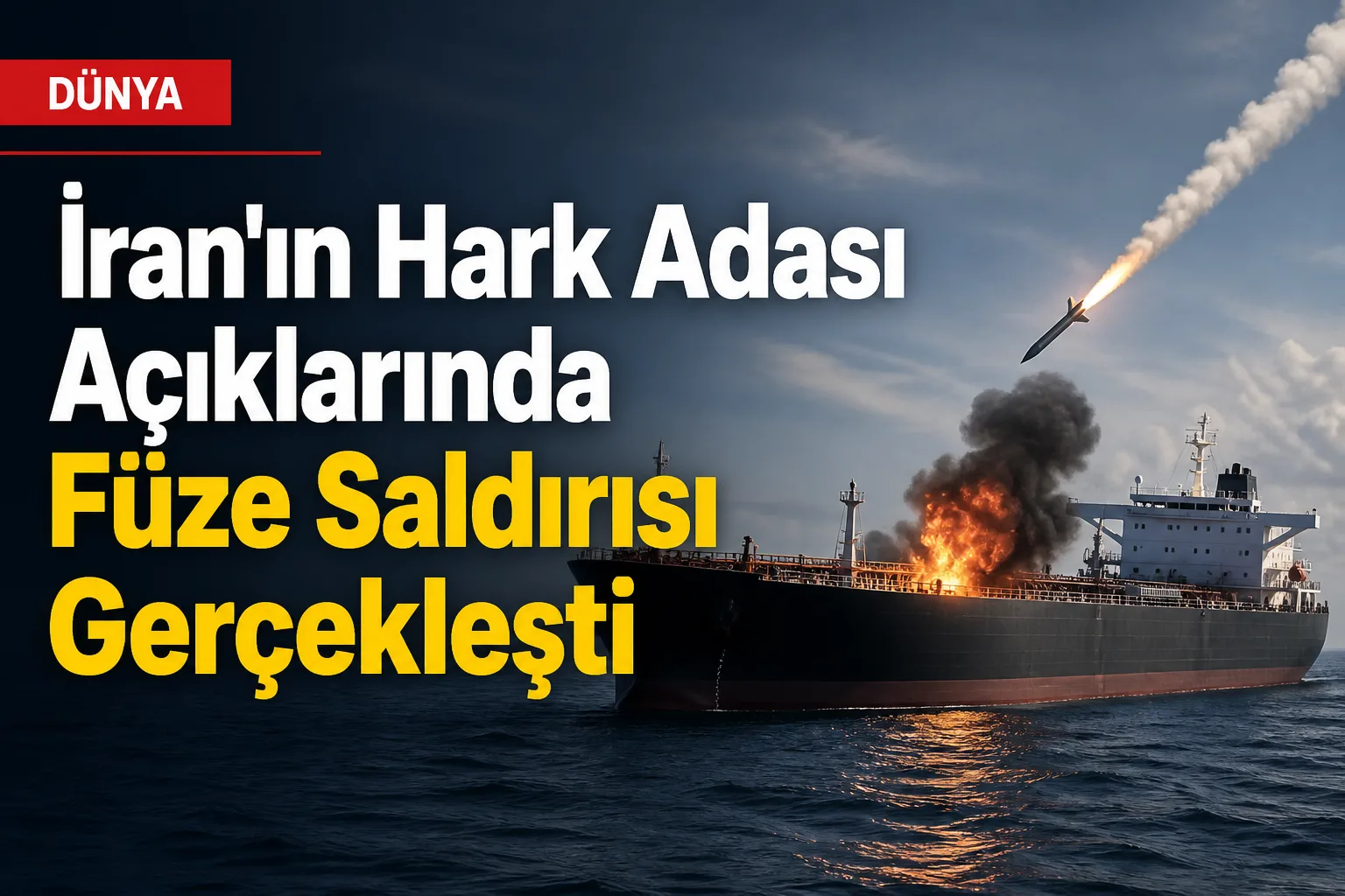 İran'ın Hark Adası Açıklarında Füze Saldırısı Gerçekleşti