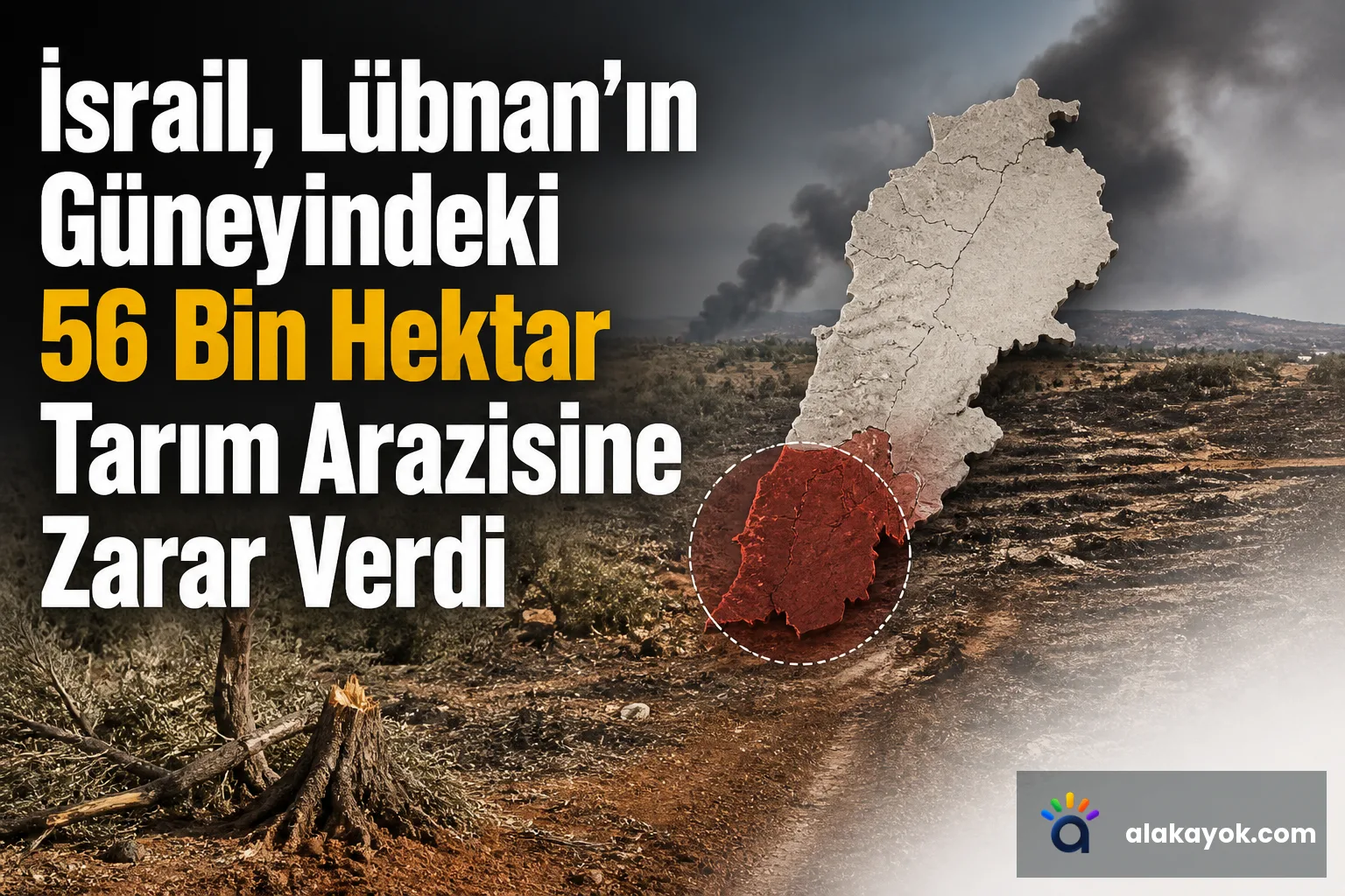 İsrail, Lübnan'ın Güneyindeki 56 Bin Hektar Tarım Arazisine Zarar Verdi