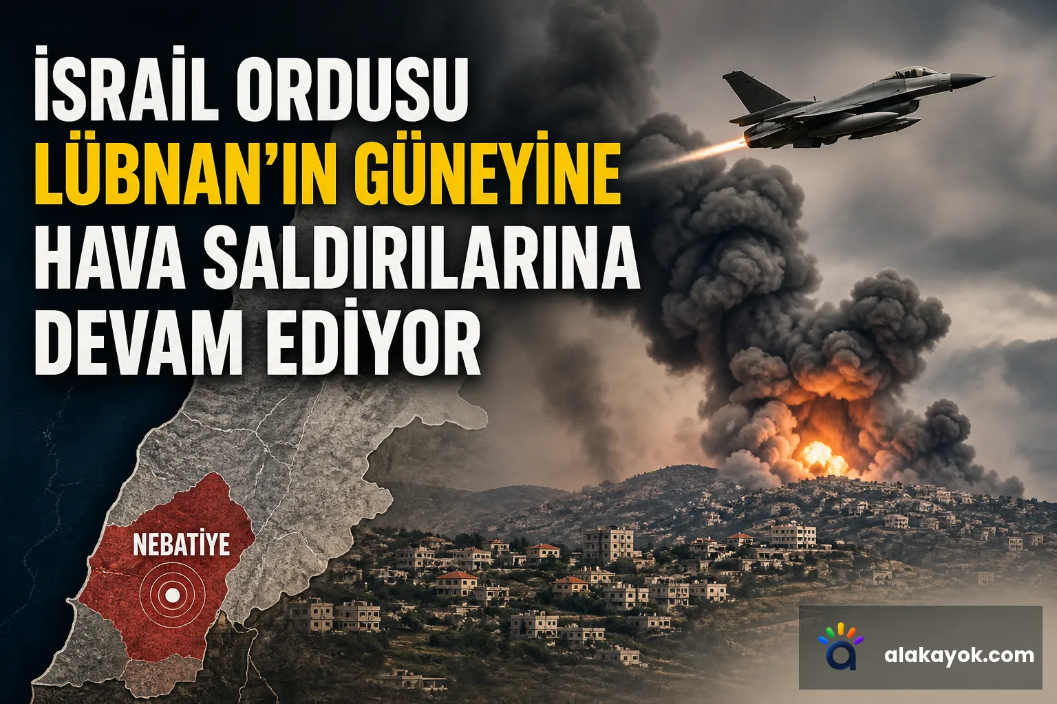 İsrail Ordusu Lübnan'ın Güneyine Hava Saldırılarına Devam Ediyor