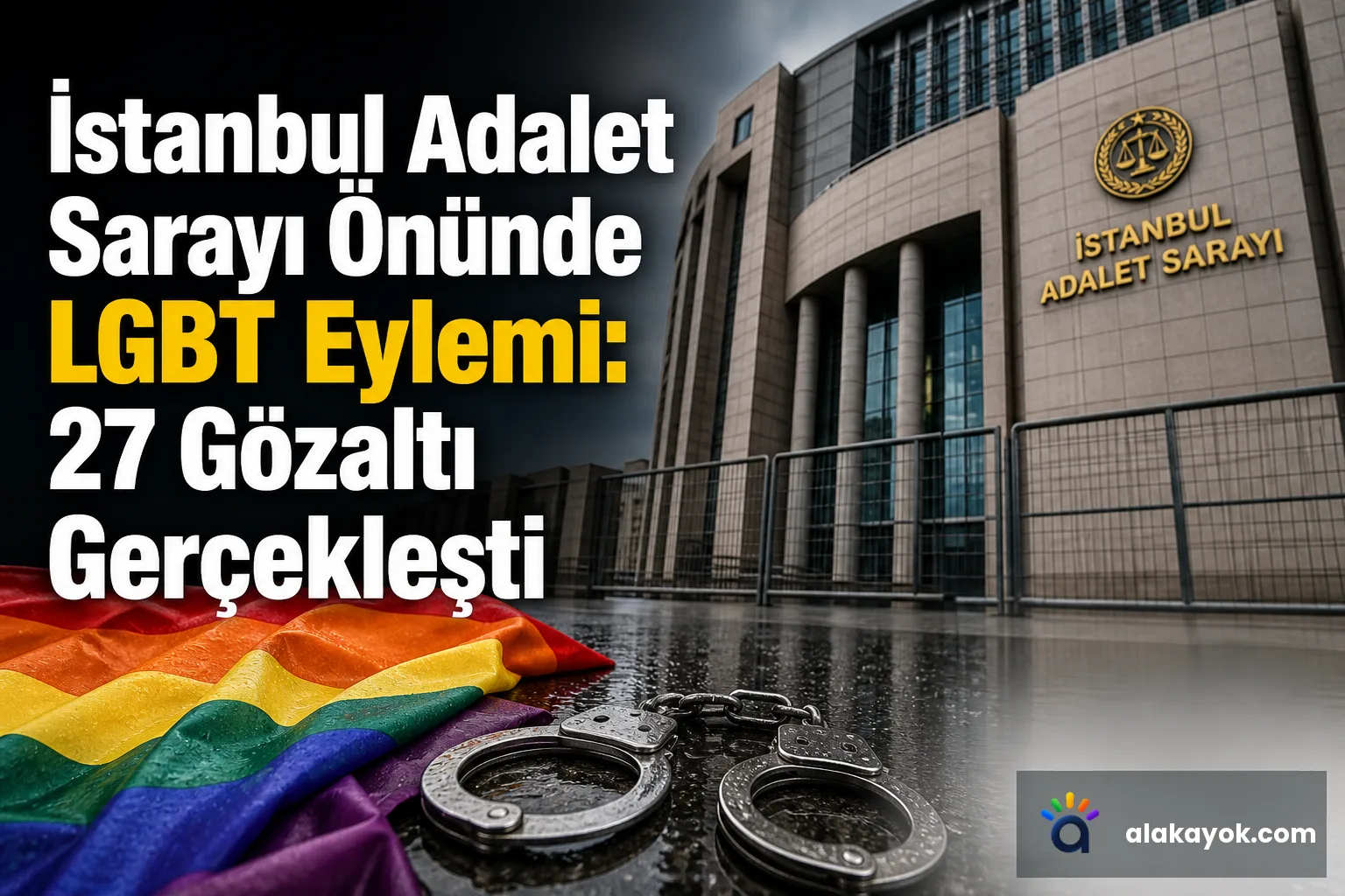 İstanbul Adalet Sarayı Önünde LGBT Eylemi: 27 Gözaltı Gerçekleşti