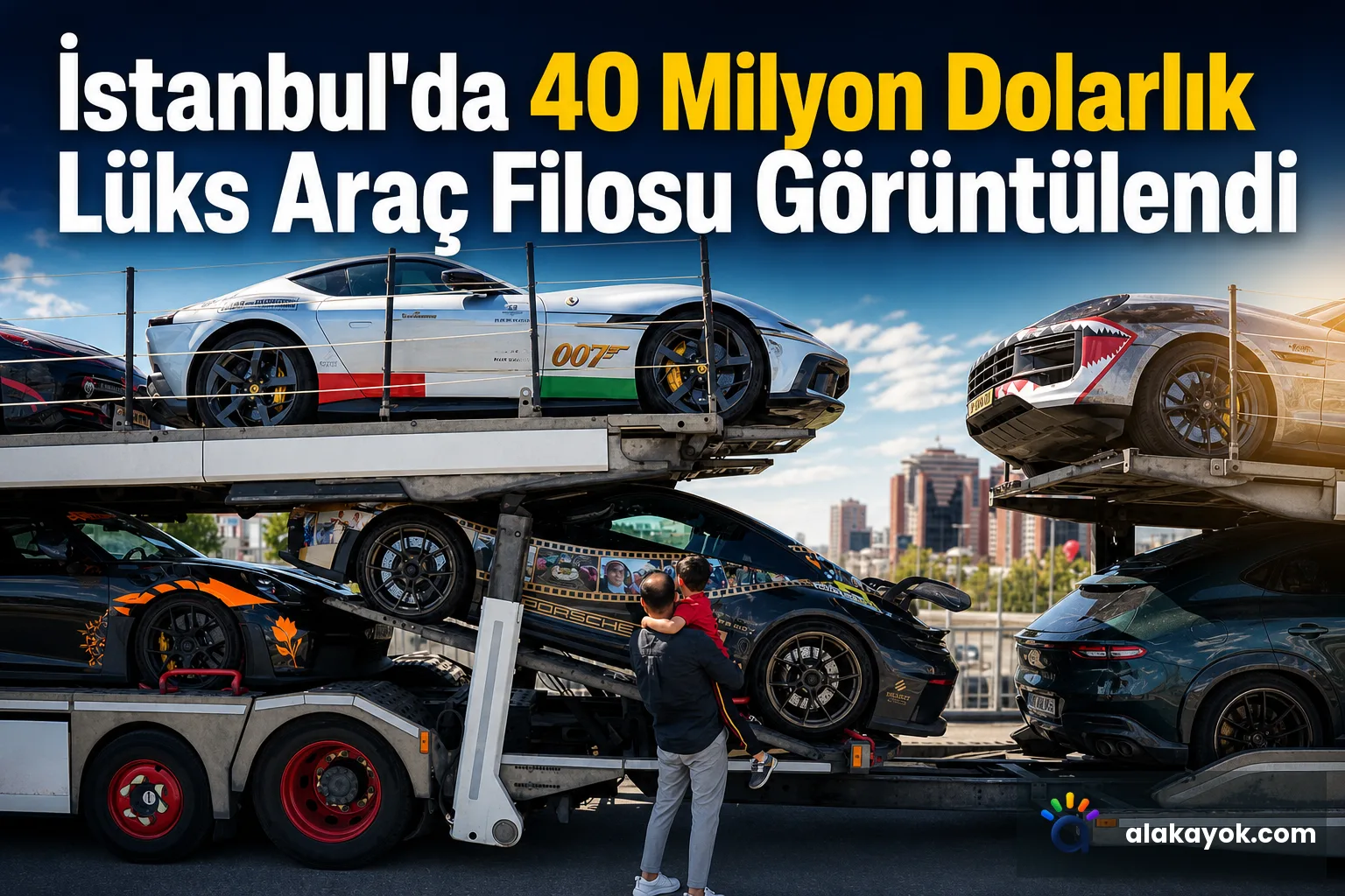 İstanbul'da 40 Milyon Dolarlık Lüks Araç Filosu Görüntülendi