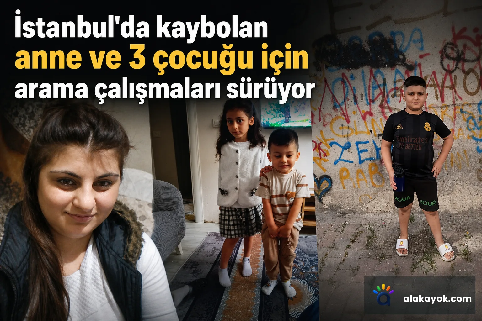 İstanbul'da kaybolan anne ve 3 çocuğu için arama çalışmaları sürüyor