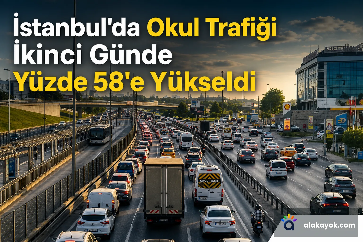 İstanbul'da Okul Trafiği İkinci Günde Yüzde 58'e Yükseldi