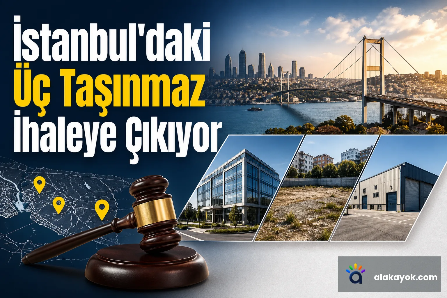 İstanbul'daki Üç Taşınmaz İhaleye Çıkıyor