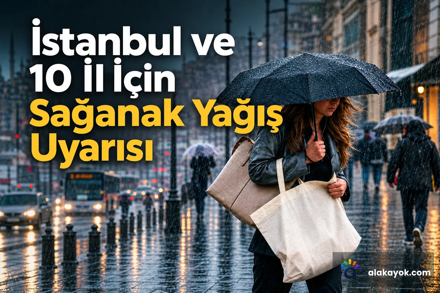 İstanbul ve 10 İl İçin Sağanak Yağış Uyarısı