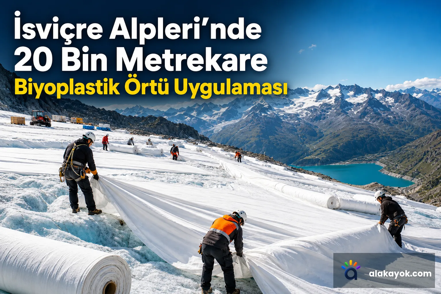 İsviçre Alpleri'nde 20 Bin Metrekare Biyoplastik Örtü Uygulaması
