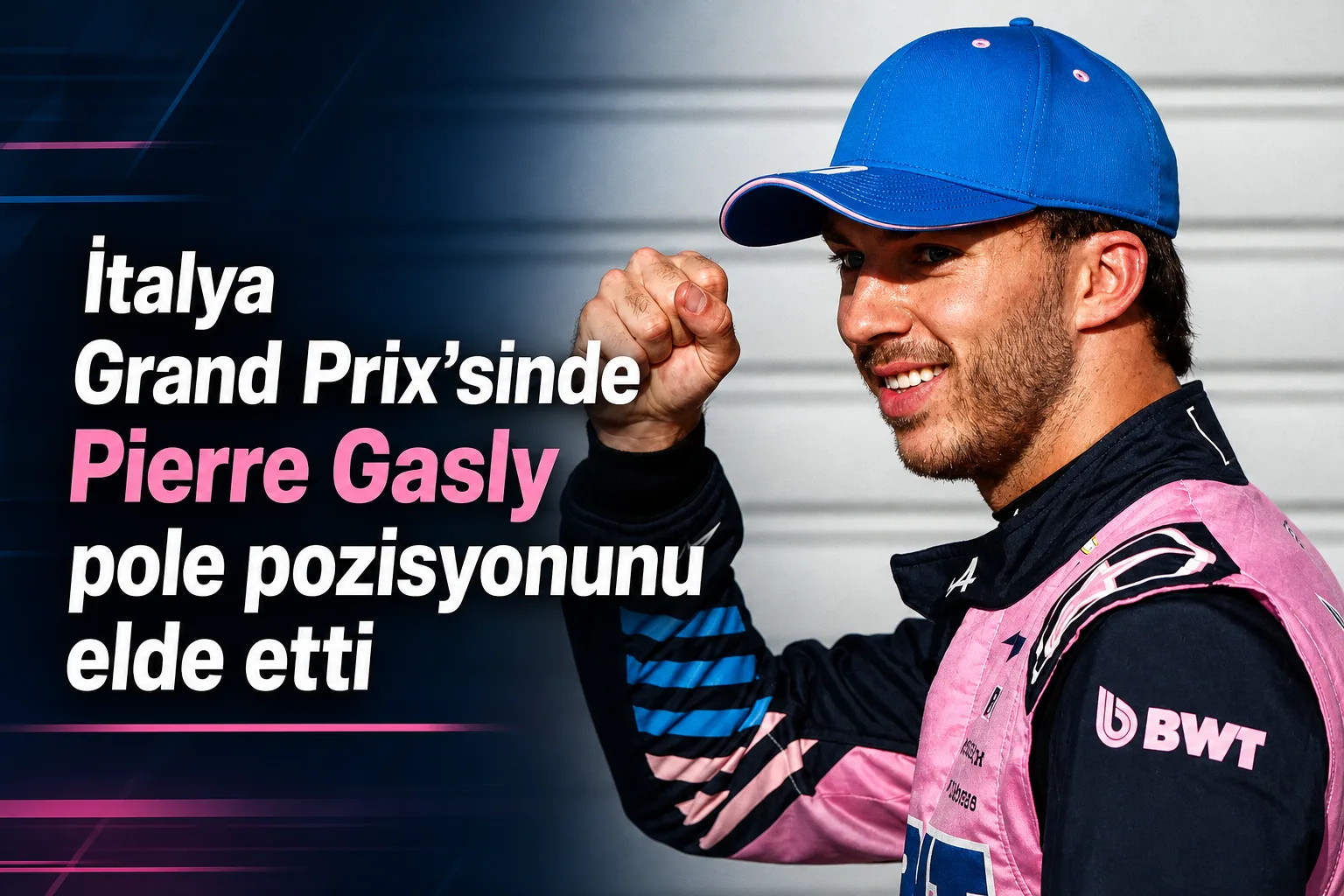 İtalya Grand Prix'sinde Pierre Gasly pole pozisyonunu elde etti