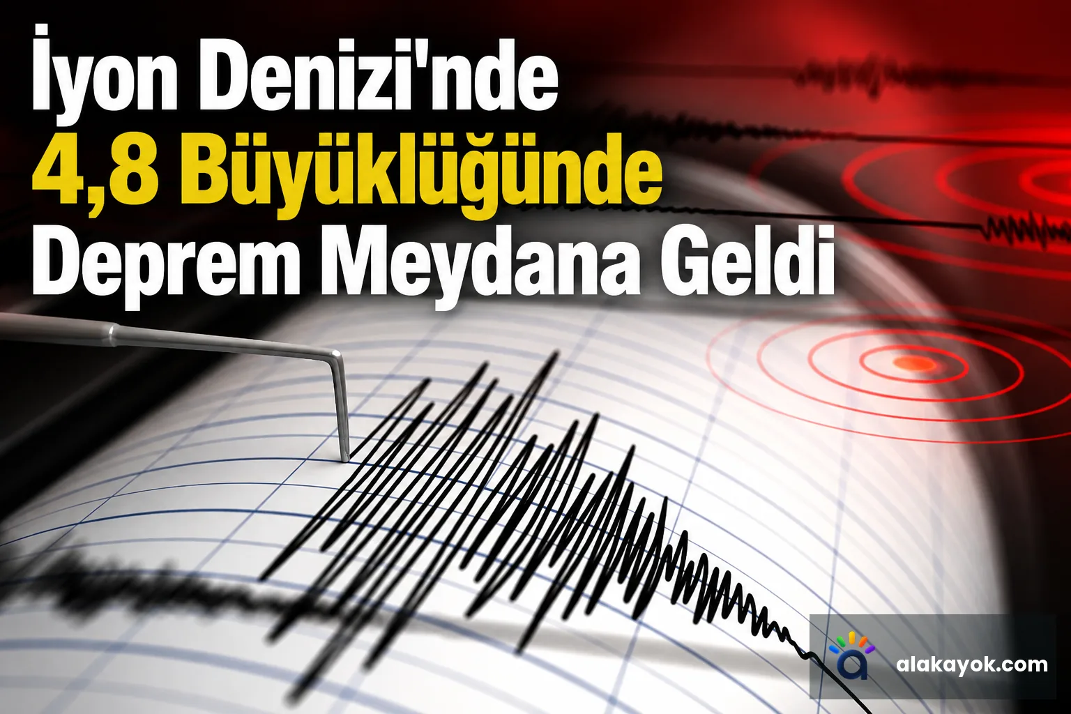 İyon Denizi'nde 4,8 Büyüklüğünde Deprem Meydana Geldi