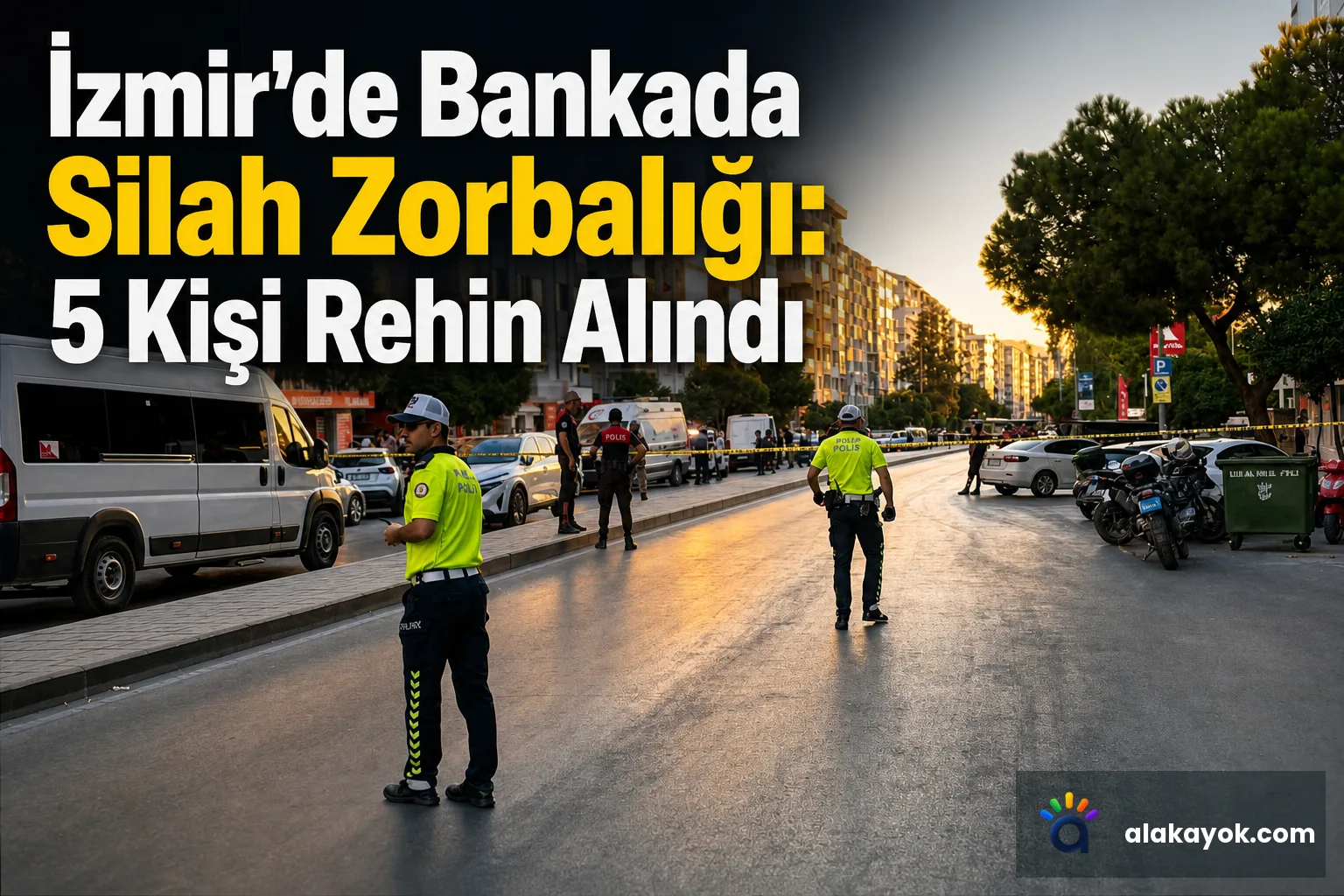 İzmir'de Bankada Silah Zorbalığı: 5 Kişi Rehin Alındı