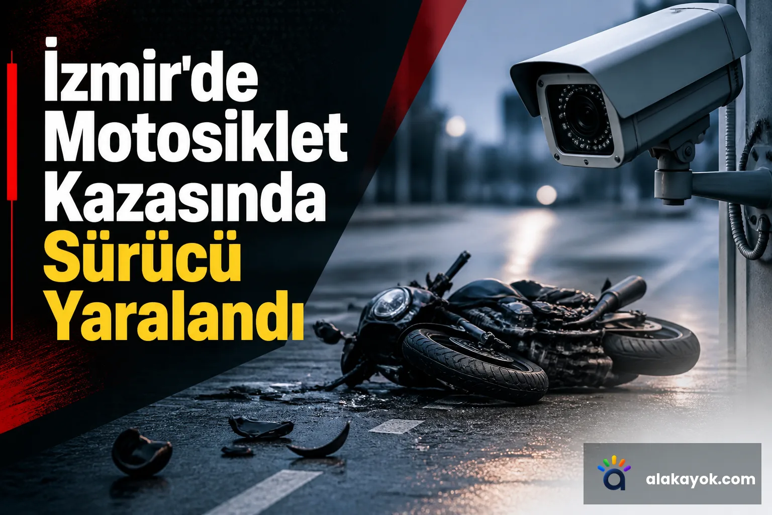 İzmir'de Motosiklet Kazasında Sürücü Yaralandı