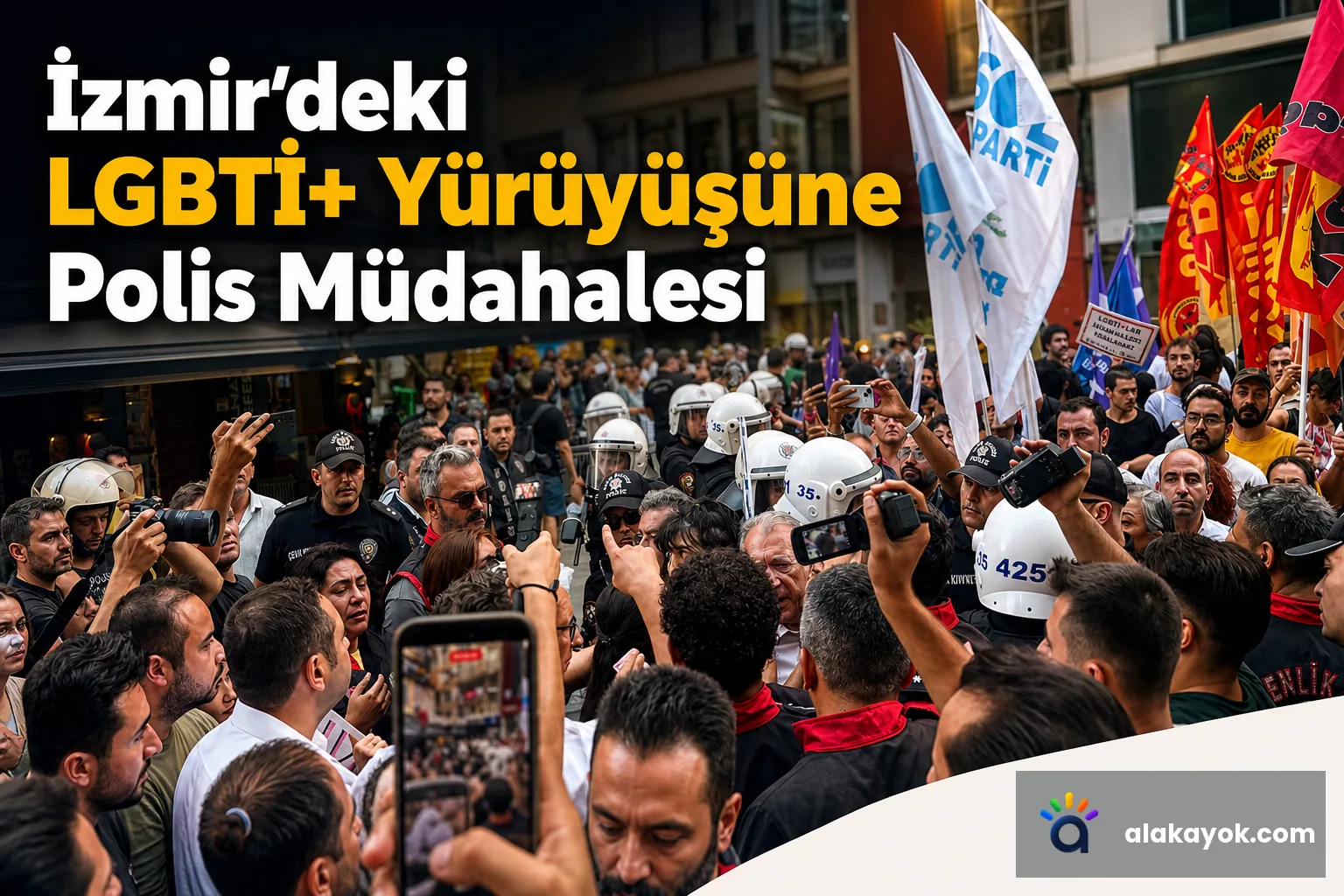 İzmir'deki LGBTİ+ Yürüyüşüne Polis Müdahalesi