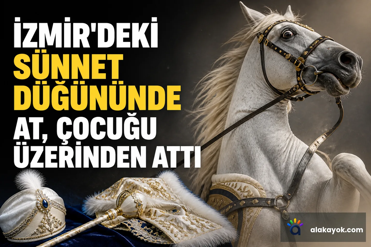 İzmir'deki Sünnet Düğününde At, Çocuğu Üzerinden Attı