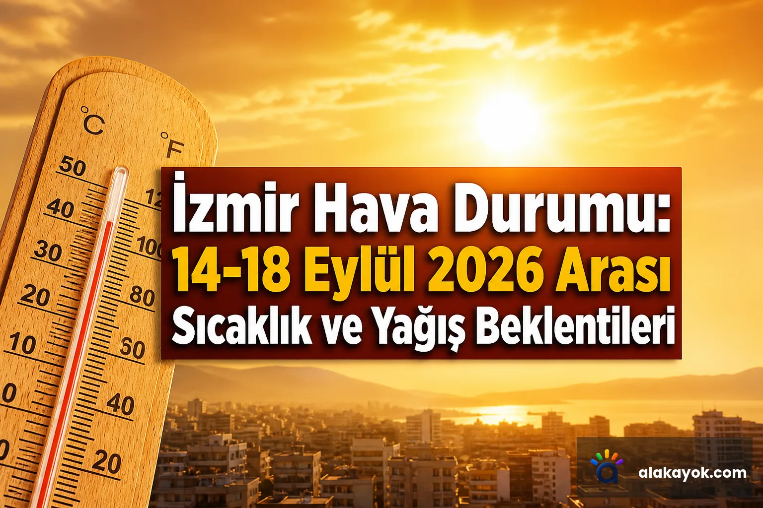 İzmir Hava Durumu: 14-18 Eylül 2026 Arası Sıcaklık ve Yağış Beklentileri