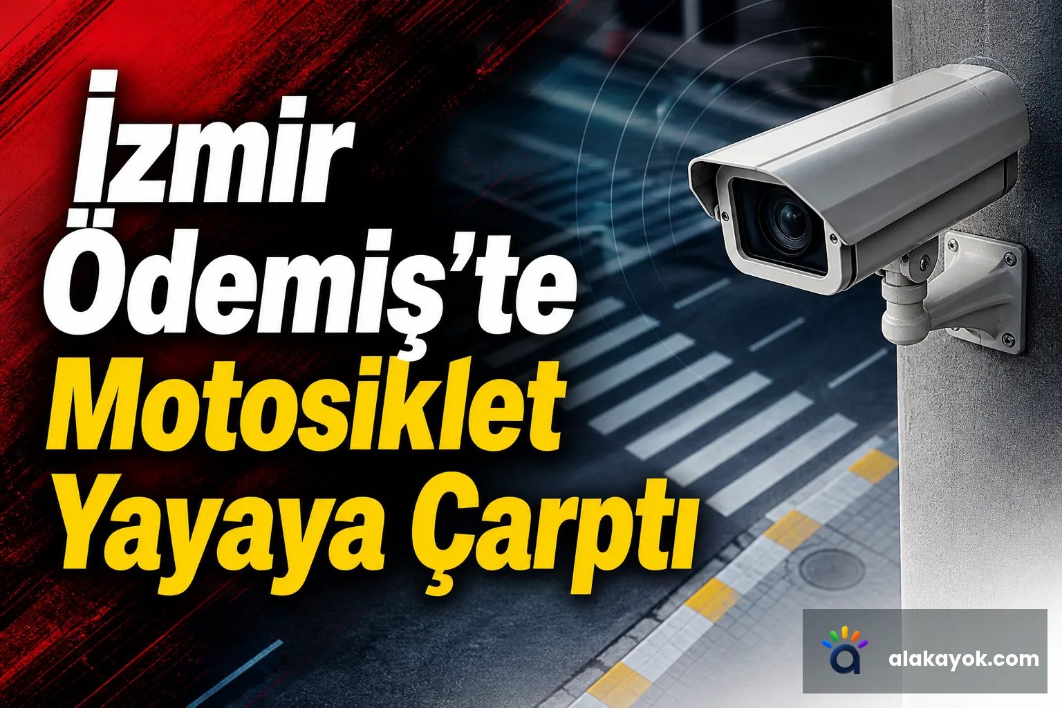 İzmir Ödemiş'te Motosiklet Yayaya Çarptı
