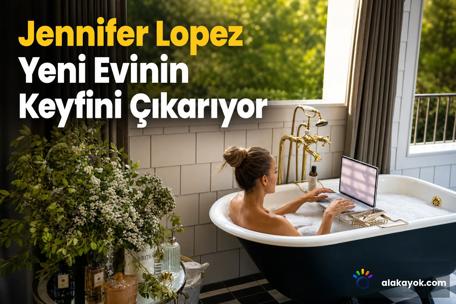 Jennifer Lopez Yeni Evinin Keyfini Çıkarıyor
