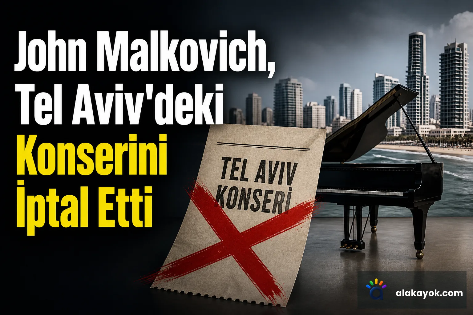 John Malkovich, Tel Aviv'deki Konserini İptal Etti