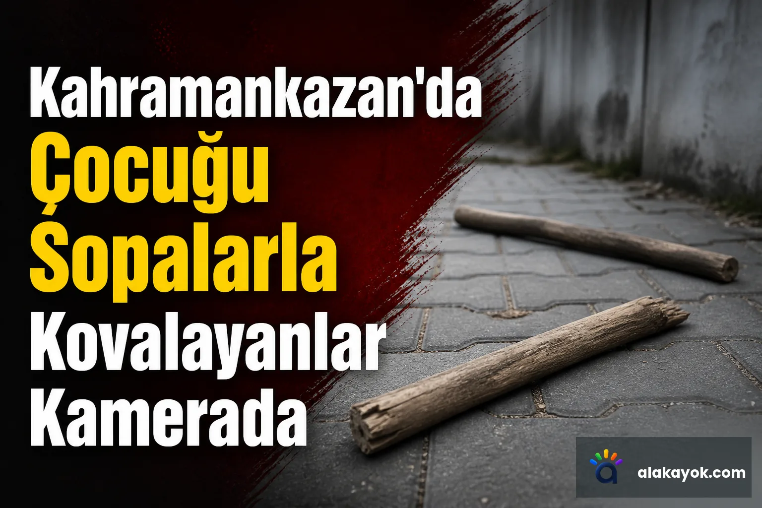 Kahramankazan'da Çocuğu Sopalarla Kovalayanlar Kamerada
