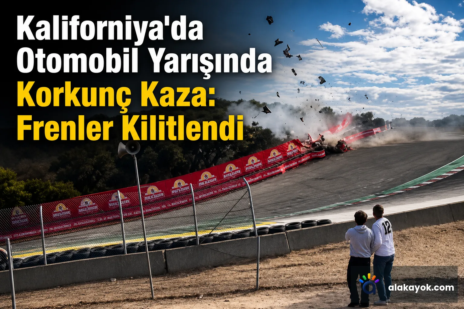 Kaliforniya'da Otomobil Yarışında Korkunç Kaza: Frenler Kilitlendi