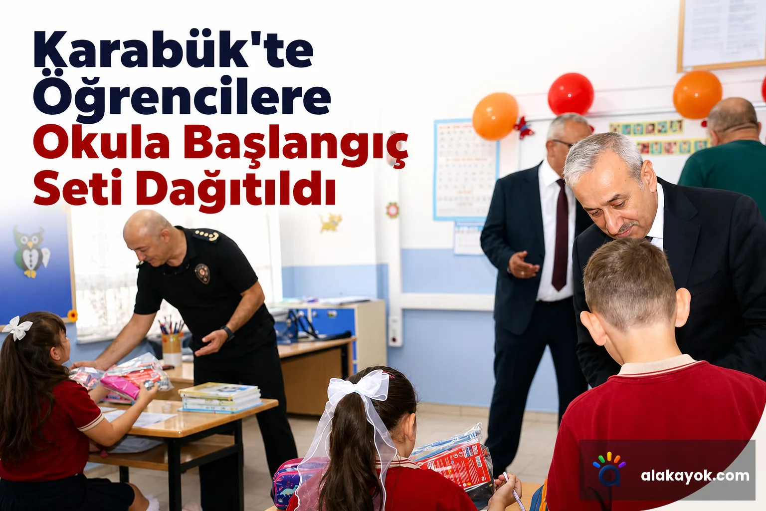 Karabük'te Öğrencilere Okula Başlangıç Seti Dağıtıldı