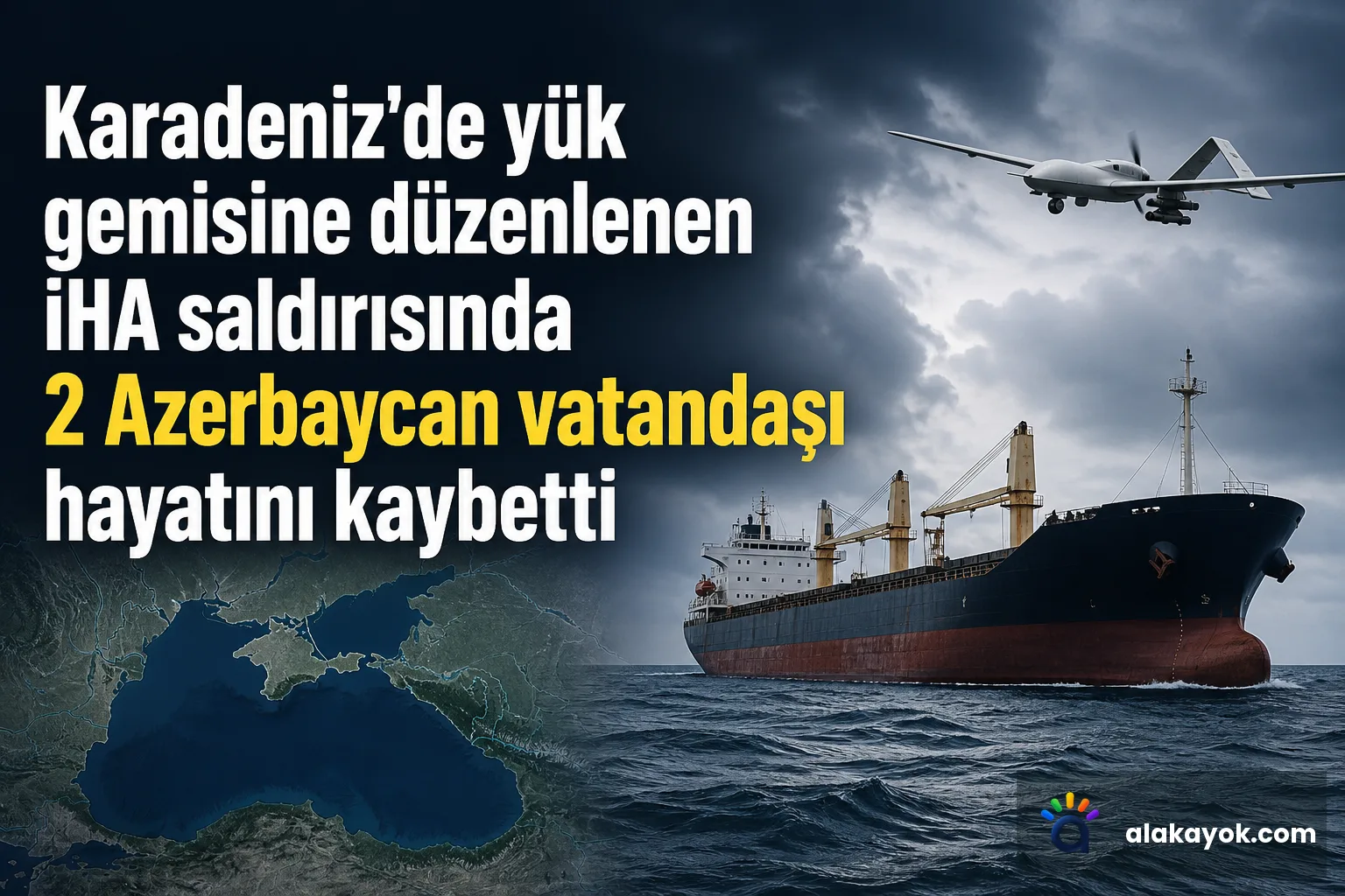 Karadeniz'de yük gemisine düzenlenen İHA saldırısında 2 Azerbaycan vatandaşı hayatını kaybetti