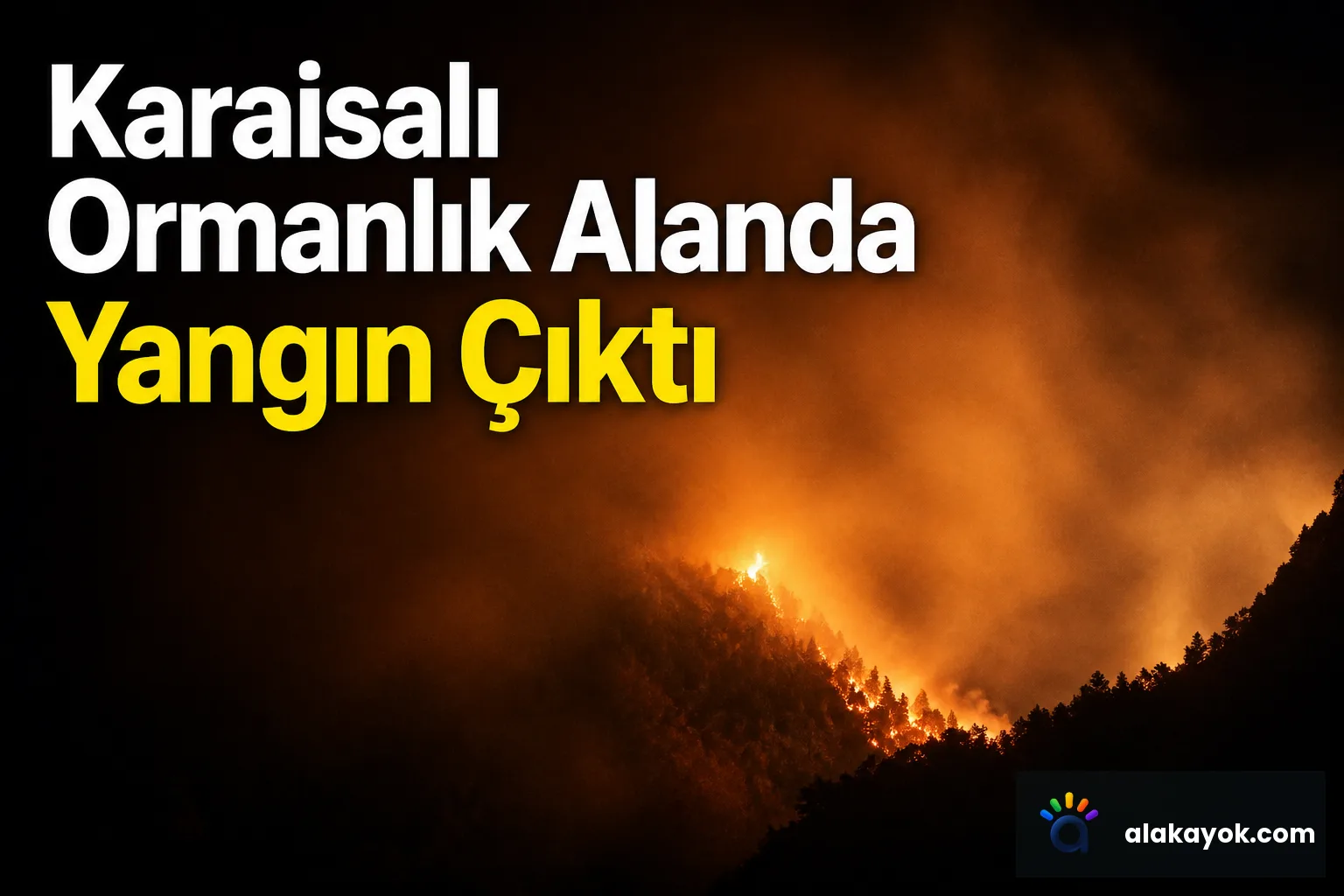 Karaisalı Ormanlık Alanda Yangın Çıktı
