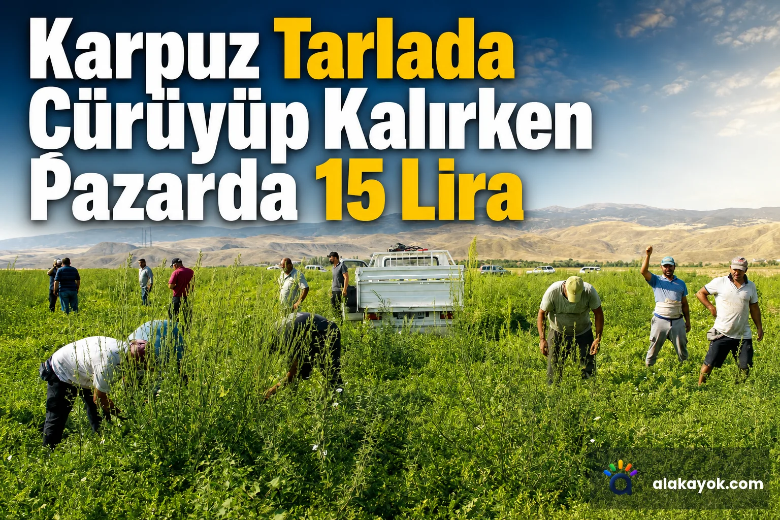 Karpuz Tarlada Çürüyüp Kalırken Pazarda 15 Lira