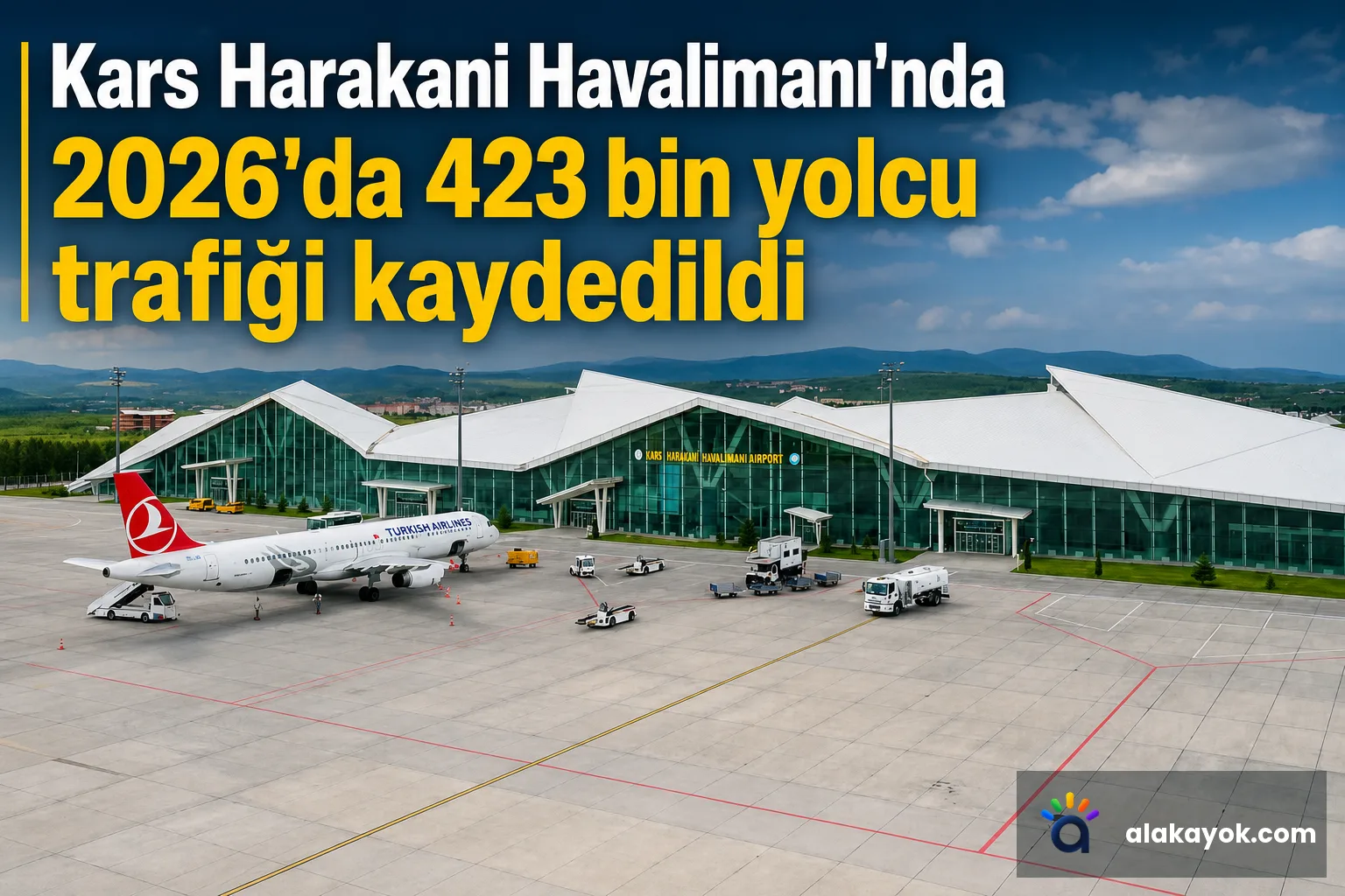 Kars Harakani Havalimanı'nda 2026'da 423 bin yolcu trafiği kaydedildi