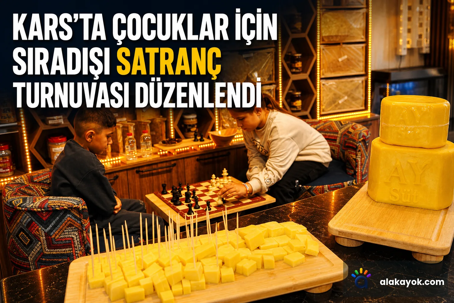 Kars'ta Çocuklar İçin Sıradışı Satranç Turnuvası Düzenlendi