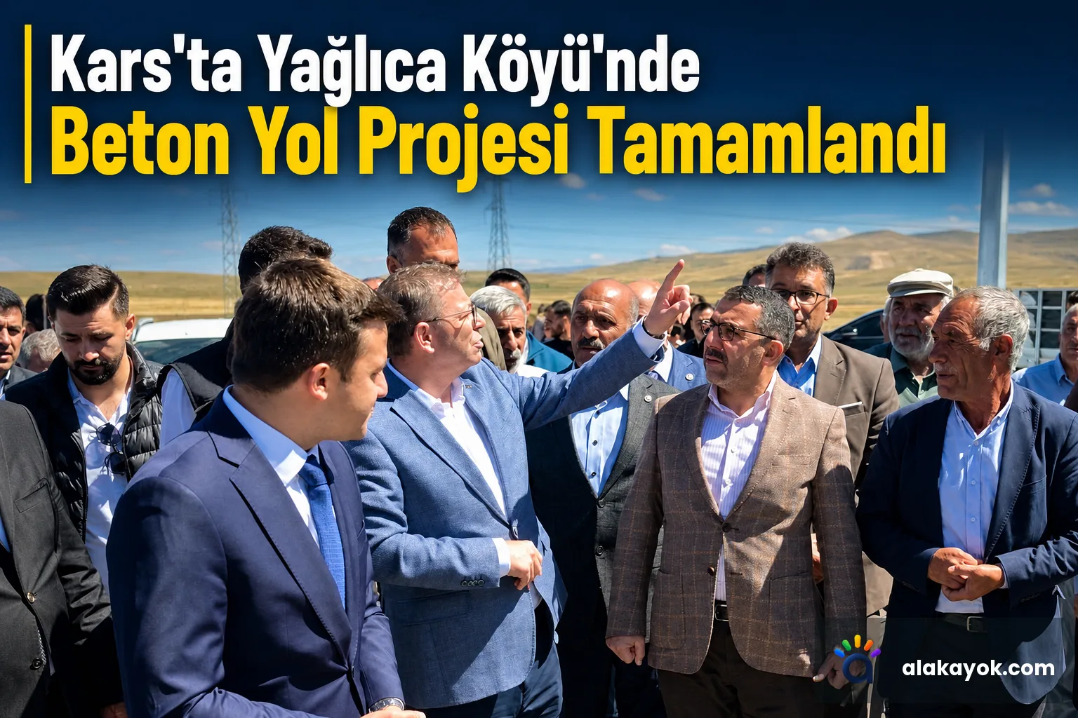 Kars'ta Yağlıca Köyü'nde Beton Yol Projesi Tamamlandı