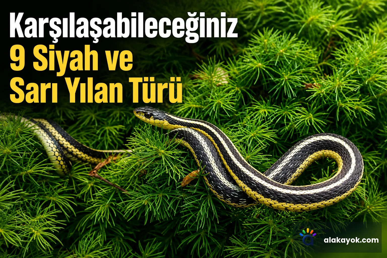 Karşılaşabileceğiniz 9 Siyah ve Sarı Yılan Türü